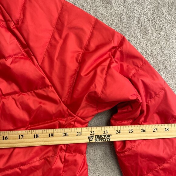 NEW Lands' End Men's M 800 Packable Down Jacket Classic Cherry Red Full Zip - Picture 4 of 9